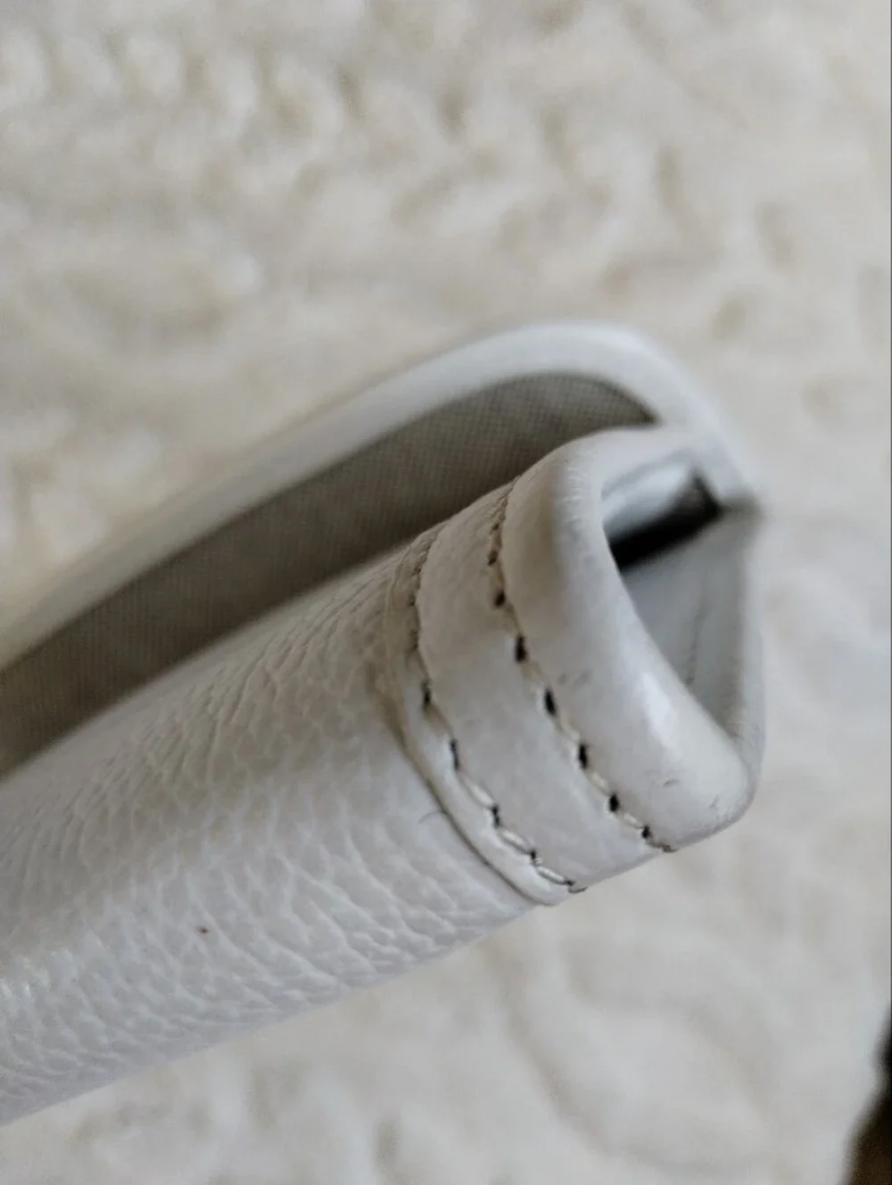 Hermes Jige White Leather Clutch